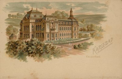 カールスバッド（カルロヴィヴァリ）、オーストリアハンガリー帝国、19世紀のカイザーバートスパ 作： Austrian School